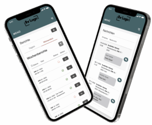 mobile app ansicht dashboard digitales online berichtsheft applikation