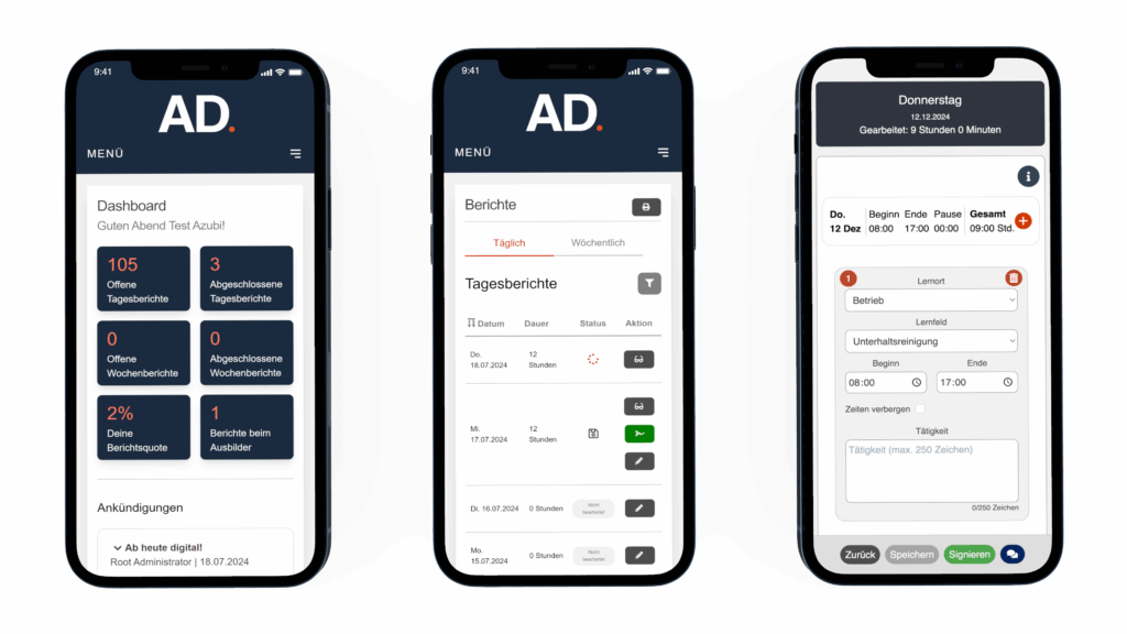 digitales berichtsheft azubi digital